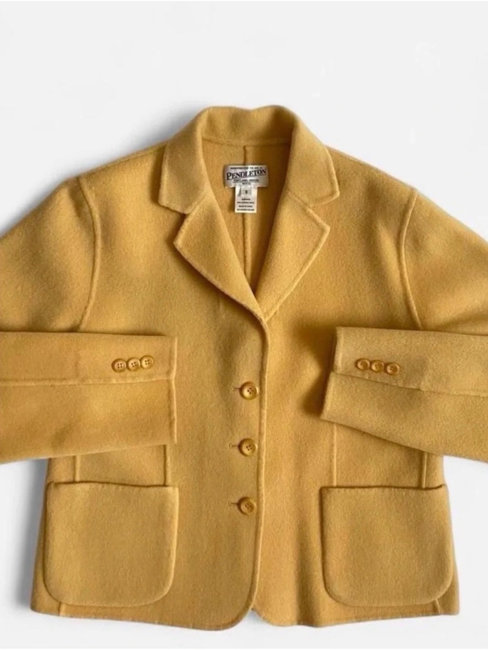 Pendleton Yellow Wool Blazer Jacket